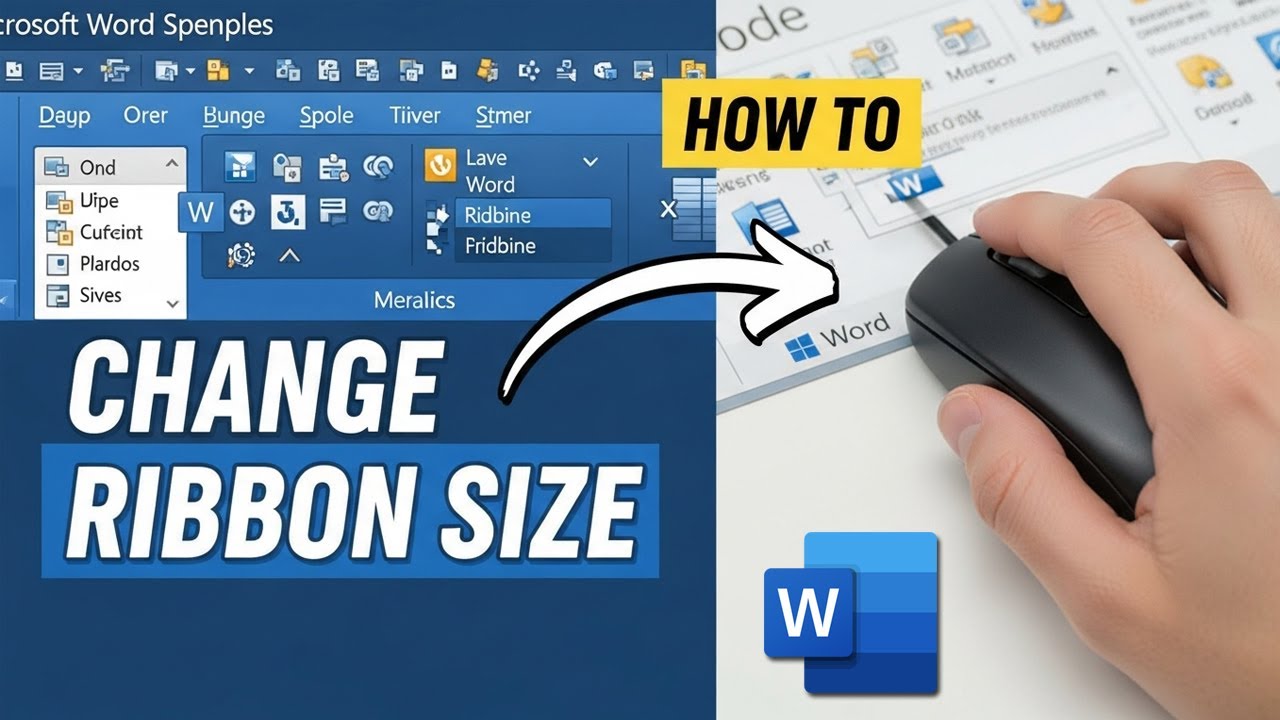 How to change ribbon size in word || BACK-SPACE - YouTube