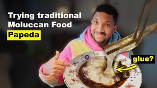 Would You Eat This? American Tries Traditional Moluccan Papeda (Sago Dish)