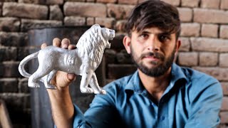 Making of a Decor Lion from Molten Metal