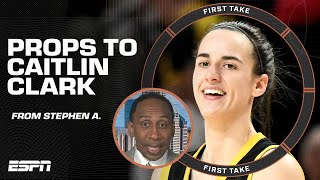 Stephen A. gives props to Caitlin Clark 👏 SPECTACULAR! BOX OFFICE! FUTURE WNBA STAR! | First Take