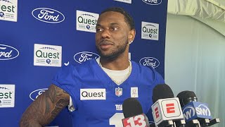 Malik Nabers’ 1st press conference of camp: talking his knee, expectations, timeline