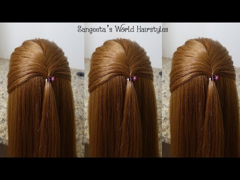 Simple & Easy Hairstyle • Sangeeta's World - Hairstyles