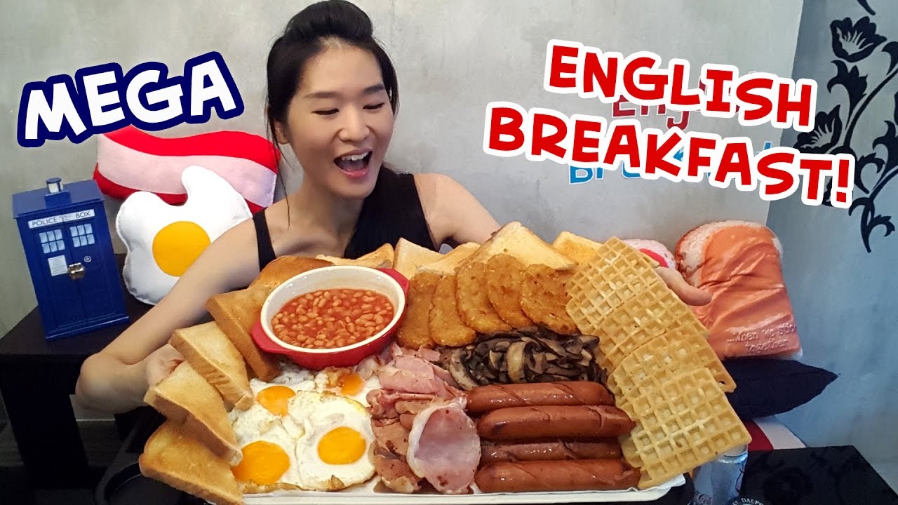 MEGA English Breakfast! (Eating Show - Mukbang) S03E06 - YouTube