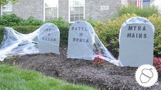 How to Make Hilarious Halloween Tombstones!