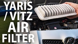 How to: Change air filter, Toyota Vitz / Yaris Mk2 / Daihatsu Charade (1.3 L)