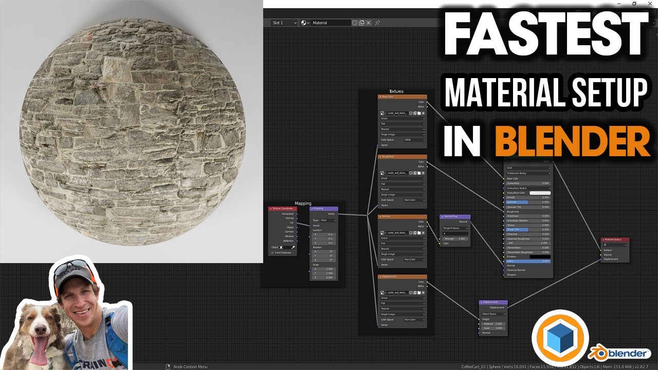 The FASTEST Way to SET UP PBR MATERIALS in Blender - Node Wrangler Texture  Setup Quick Tutorial - YouTube