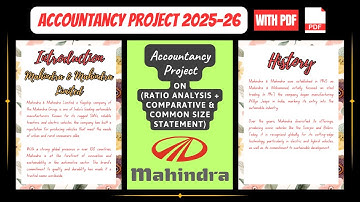 Accountancy Project Class 12th | Project On Mahindra (Ratio + Comparative & Common Size Statement)
