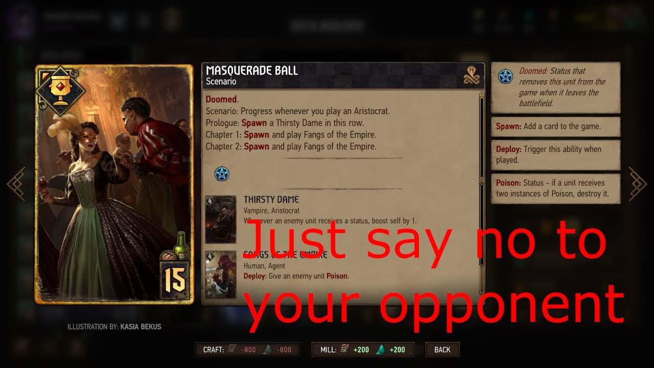 Lockdown Masquerade Ball Updated Version (Gwent Nilfgaard Deck Profile