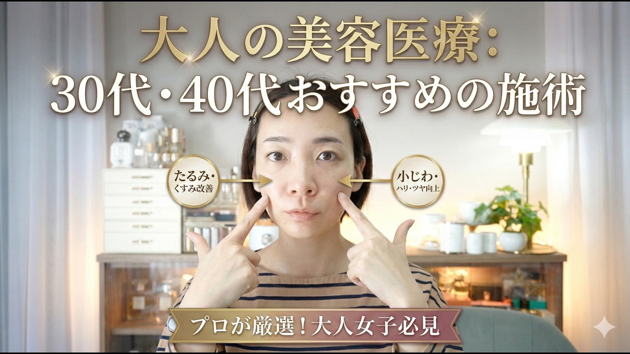 【保存版】30代・40代必見！プロが教える失敗しない「大人の美容医療」の選び方とおすすめ施術