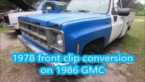 1986 GMC squarebody gets 1978 front clip conversion