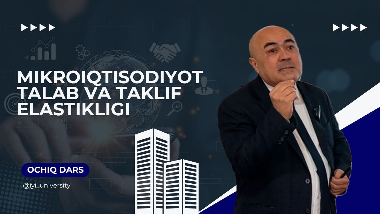 Mikroiqtisodiyot / Talab va taklif elastikligi / ochiq dars