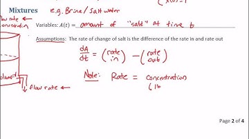 Differential Equations - 1.3 Modeling (Lecture part 2 of 2)