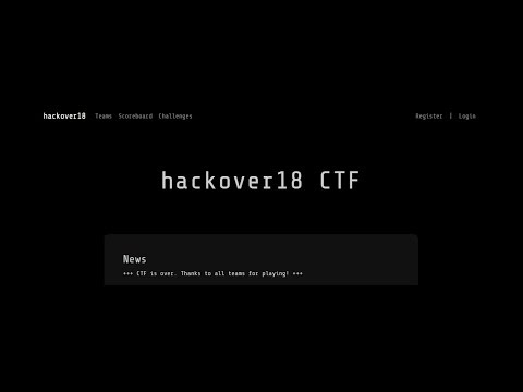 [Writeup] Hackover2018 - Ez Web