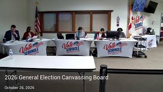 2026 Vote Seminole General Election Canvassing Board