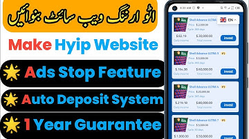 How To Make a Movie Hyip Investment Website Using Source Code || New Hyip Website Free Script 