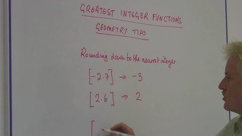 Understanding Math : Using the Greatest Integer Function