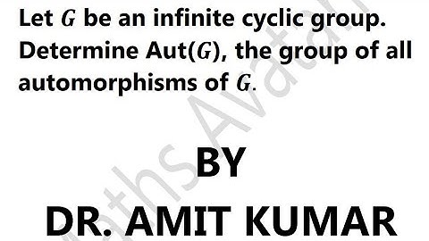If G is an infinite cyclic group, then determine Aut(G).