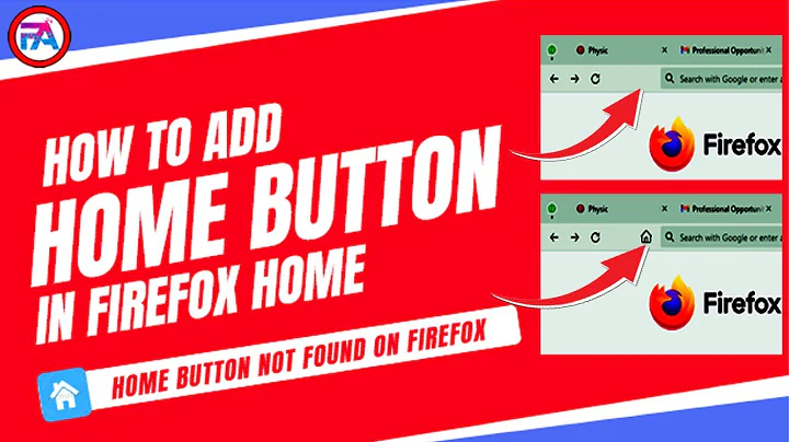 Firefox Home button missing | How to add missed homepage button icon on Mozilla Firefox