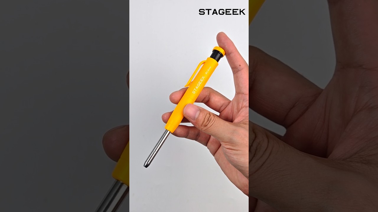 This is Stageek Professional Carpenter Pencil Set - Makes clear marks on any surface. 