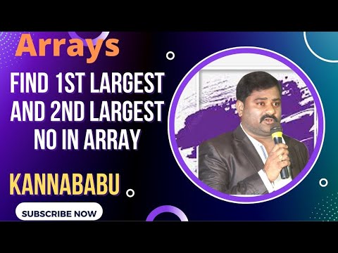 Program to find First Largest number and Second Largeset number in given Array