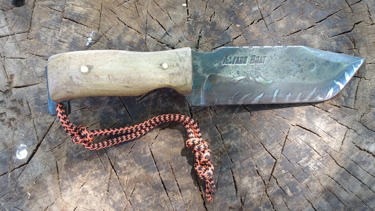 Cuchillo jurassic park Bushcraft👆tutorial paso a paso como fue hecho ...