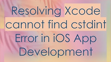 Resolving Xcode cannot find cstdint Error in iOS App Development