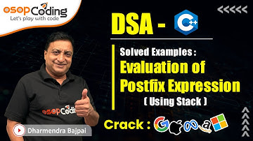 Solved Examples : Evaluation of Postfix Expression using Stack | DSA - C++ | #DSA #Lecture41 #Coding