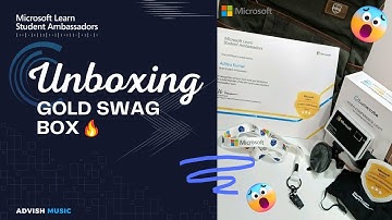 UNBOXING GOLD SWAG BOX 🔥 | Microsoft Learn Student Ambassadors | Advish Music X #microsoft #unboxing