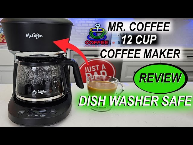 Mr. Coffee 12 Cup Programmable Black Coffee Maker with Hot Water Station 