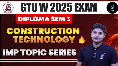 CT IMP | Construction Technology GTU IMP | Amrut Classes | GTU Winter 2025 Exam