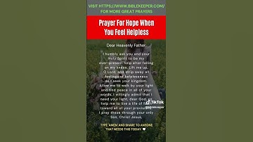 Prayer For Hope When You Feel Helpless