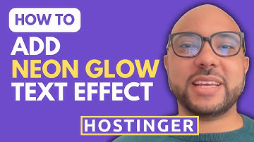 How to Add a Neon Glow Text Effect in Hostinger Website Builder