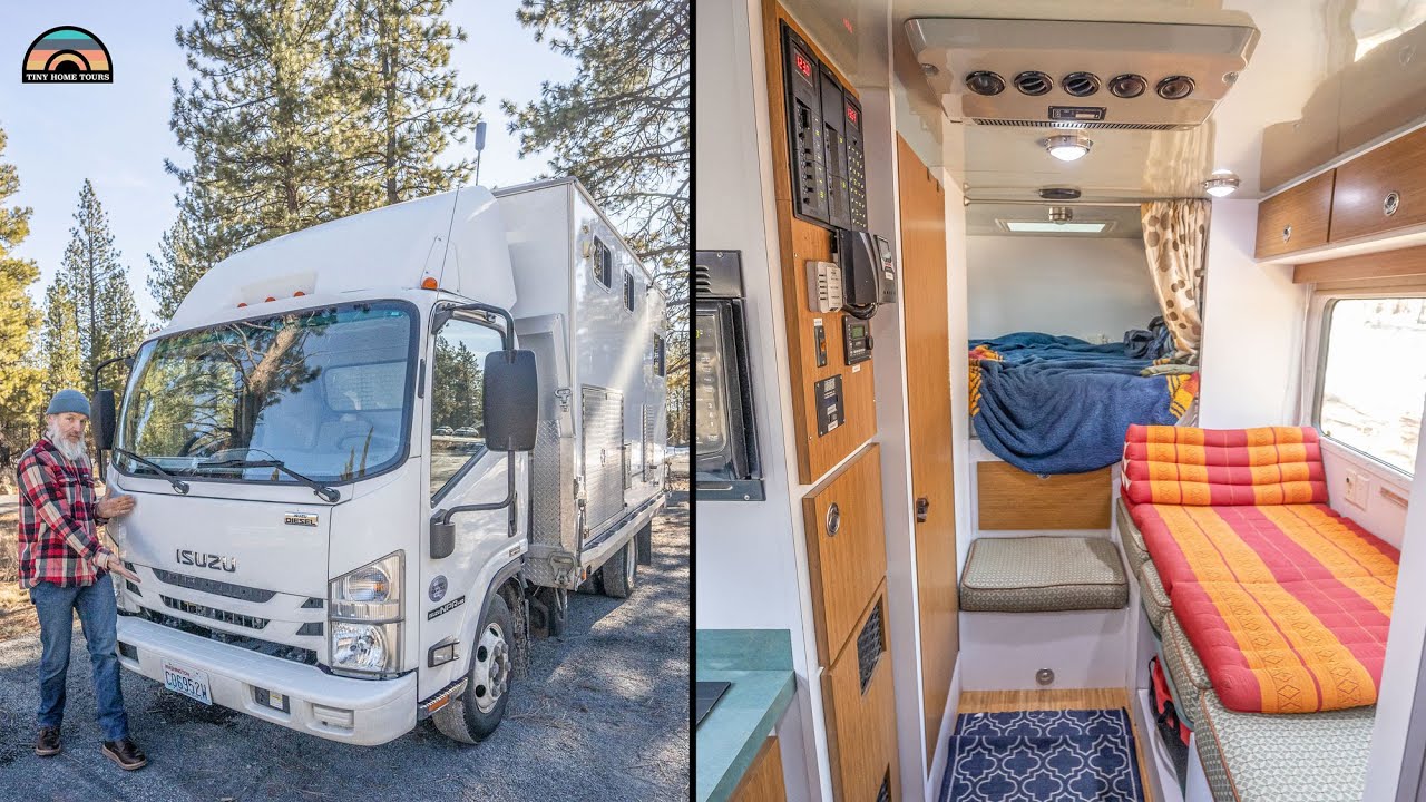 Stealth Box Truck Tour - Contractor's Custom Tiny House After Divorce