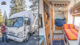 Stealth Box Truck Tour  His Custom Tiny House After Divorce