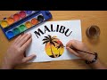 How to draw the Malibu logo