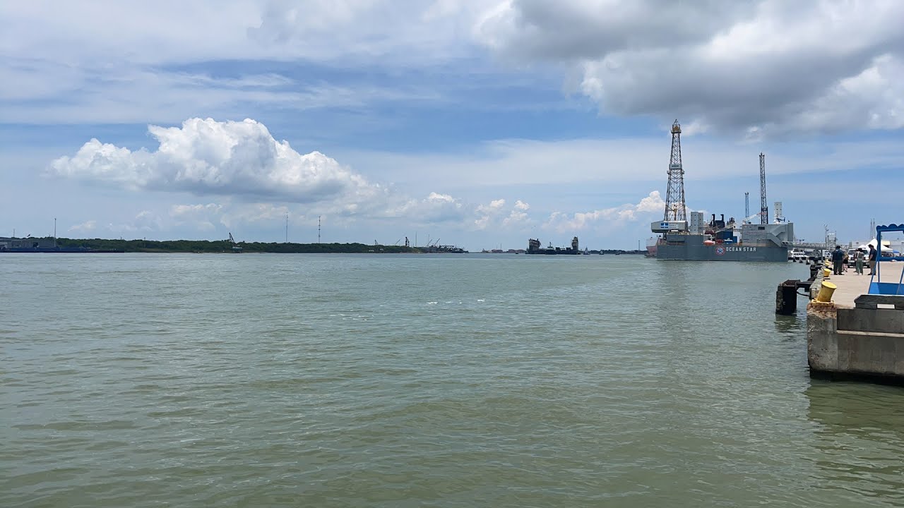 Battleship Texas’ Dry Dock Arriving at Gulf Copper in Galveston, TX