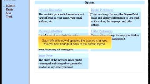 SquirrelMail Modifying the display preferences by Host4Go Tutorials