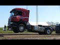 Scania 114, 124 & 143 V8 Pulling The Heavy Sledge at Hobro Pulling Arena | Truck Pulling Denmark