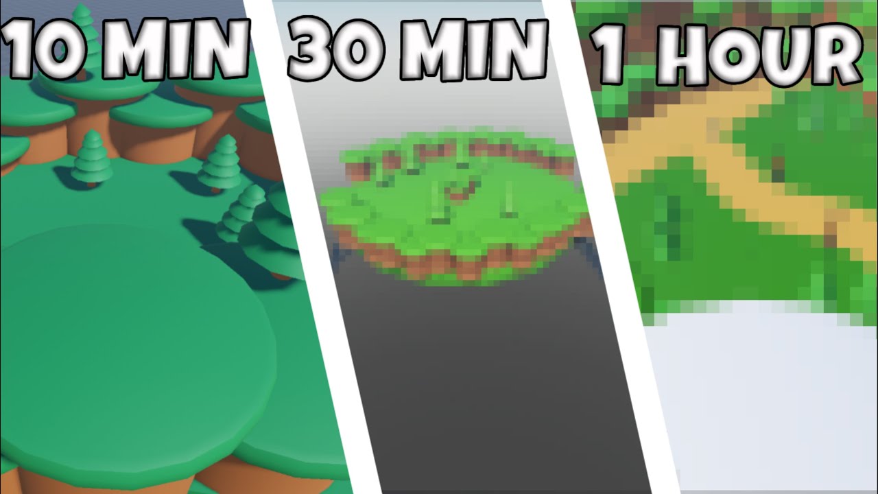 Making a Roblox Simulator Game in 10 Minutes vs 30 Minutes vs 1 Hour ...