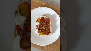 Easy Breakfast Toast with Greek Yogurt &amp; Cherry Tomatoes | Homemade Bread Series