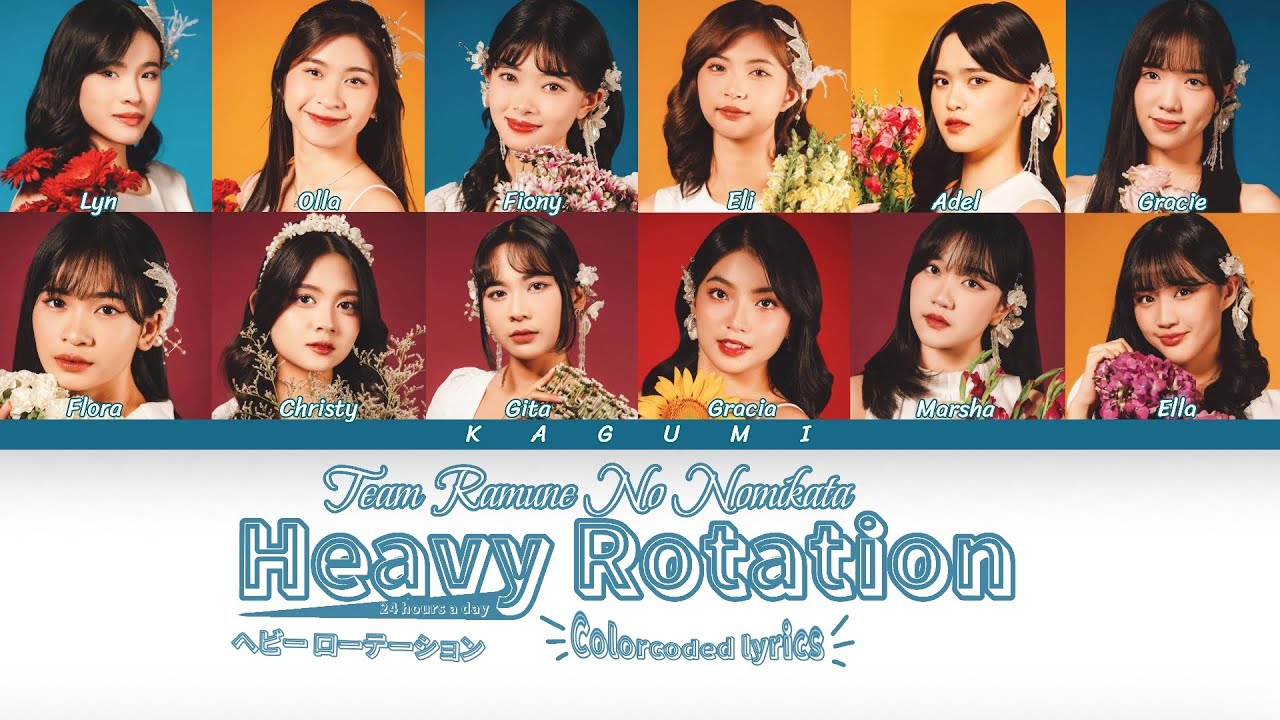 Jkt48 Team RNN - Heavy rotation live performance version || colorcoded ...