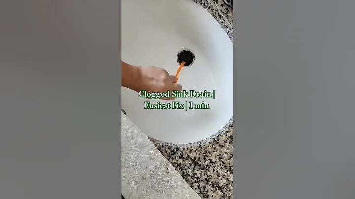 Clogged Sink Drain | Easiest Solution | 1 min fix #drain #sink #cloggeddrain
