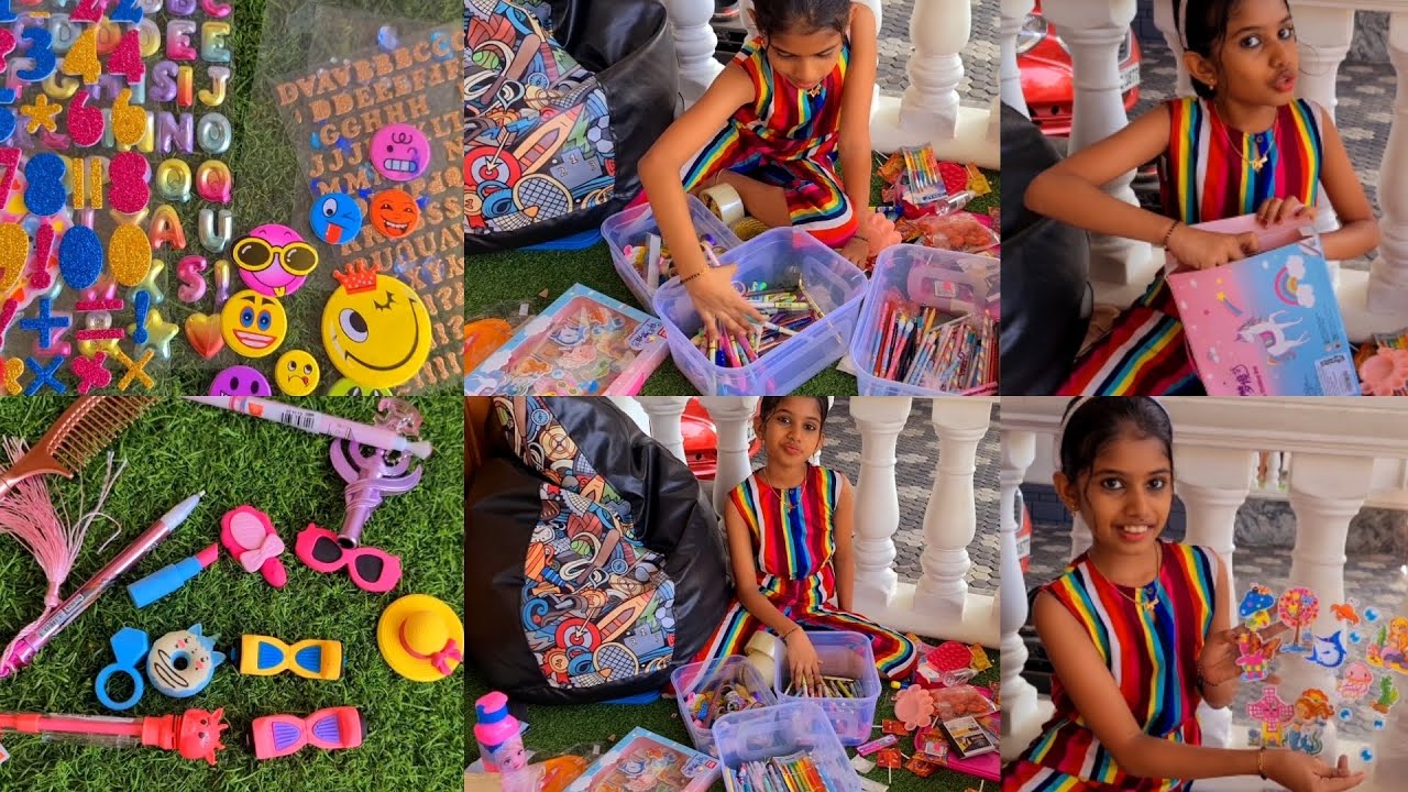 #Tiyakutty's #Arts #Pencils #Pens #Crayons #Stamps #Stickers #Collections Variety #Craft #Unboxing