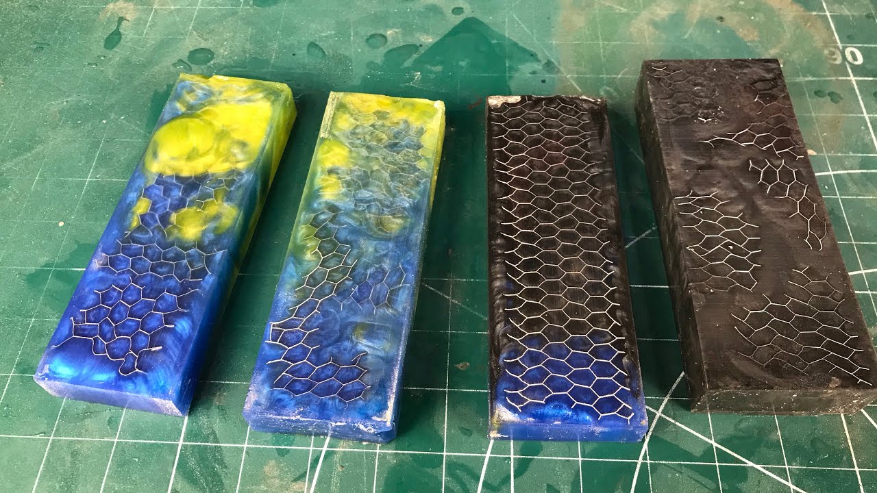 C-Tek Making Knife handle DIY material plate Resin material Snake grain  Honeycomb Cell - Knife Handle Material
