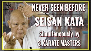 Spectacular Kata Simultaneously done by 3 Amazing Karate Masters | 3  Seisan styles | Ageshio Japan screenshot 5