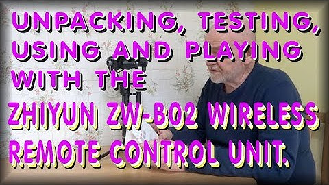 SETTING UP, CONNECTING AND USING THE ZHIYUN  ZW-B02 WIRELESS  (BLUETOOTH) REMOTE CONTROL.