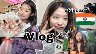 Indian Girl Ramdom Home Vlog Rose Bouquet