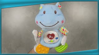 Peluche Bébé Interactive Et Apaisante, Éveil Musical - Vtech - Croc Hippo Bleu -