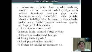 “KASB ETIKASI”. ANNOTATSIYA MATNI, UNING TUZILISHI VA IFODA MATERIALI XUSUSIYATLARI