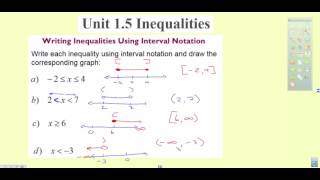 Interval & Set Builder Notation